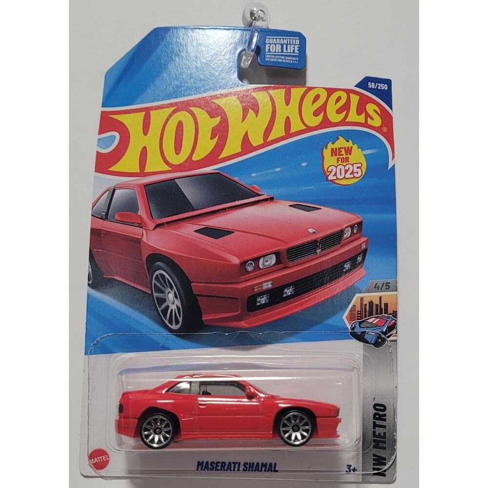 2025 Hot Wheels HW Retro Series 4/5 Maserati Shamal Red 58/250 1:64 Diecast